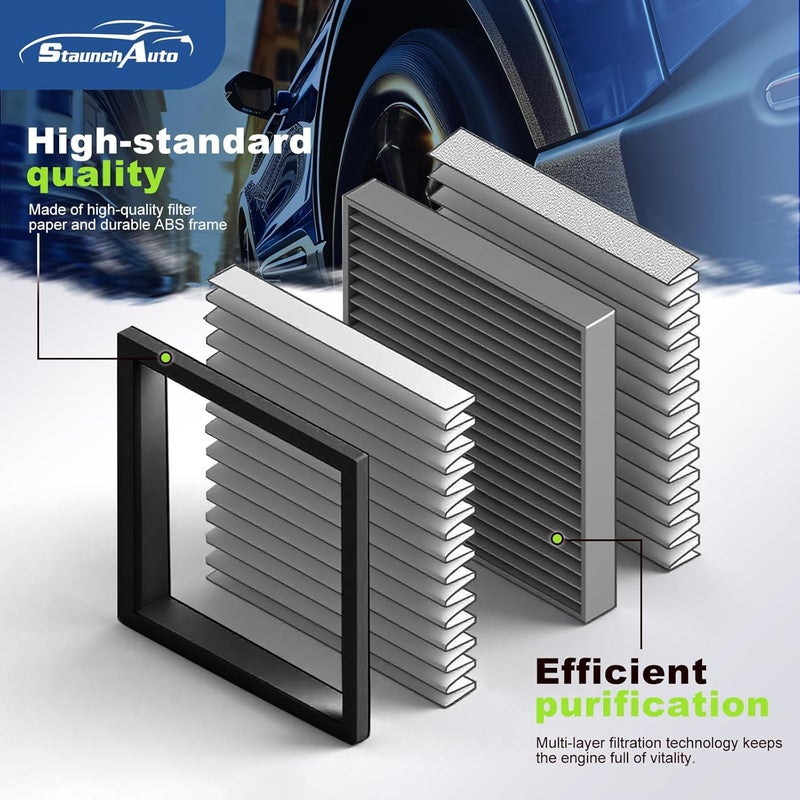 StaunchAuto Engine & Cabin Air Filter for Hyundai Tucson 2016-2021, Kia Sportage 2017-2022 Air filter for Car Replacement 97133-D1000 CA12065 Automotive Accessories-2 Pack - Image 3
